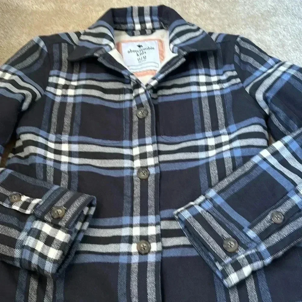 EUC Abercrombie kids Flannel Coat